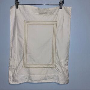 Lisa Galimberti Italy Made 100% Egyptian Cotton White W Gold Satin Trim Boudoir